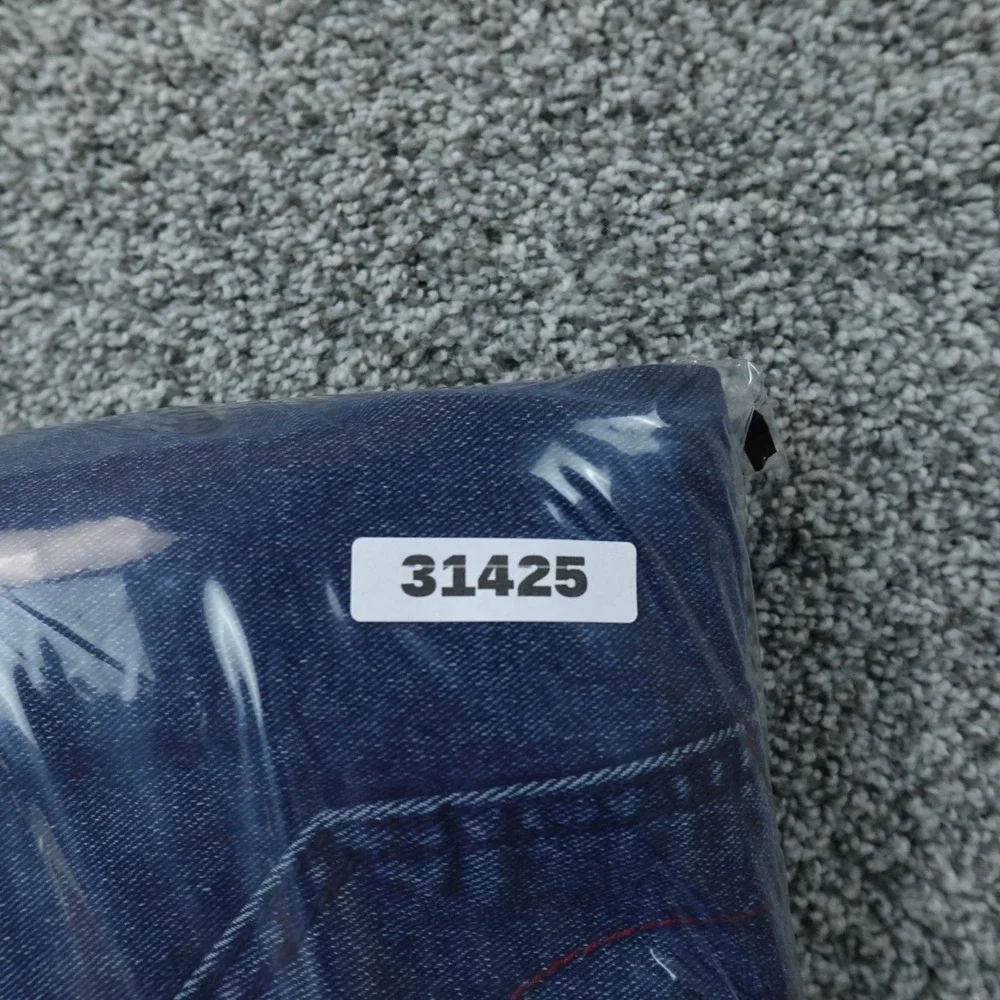 NEW True Religion Jeans Mens 34X32 Dark Blue Denim Ricky Relaxed Straight Pants